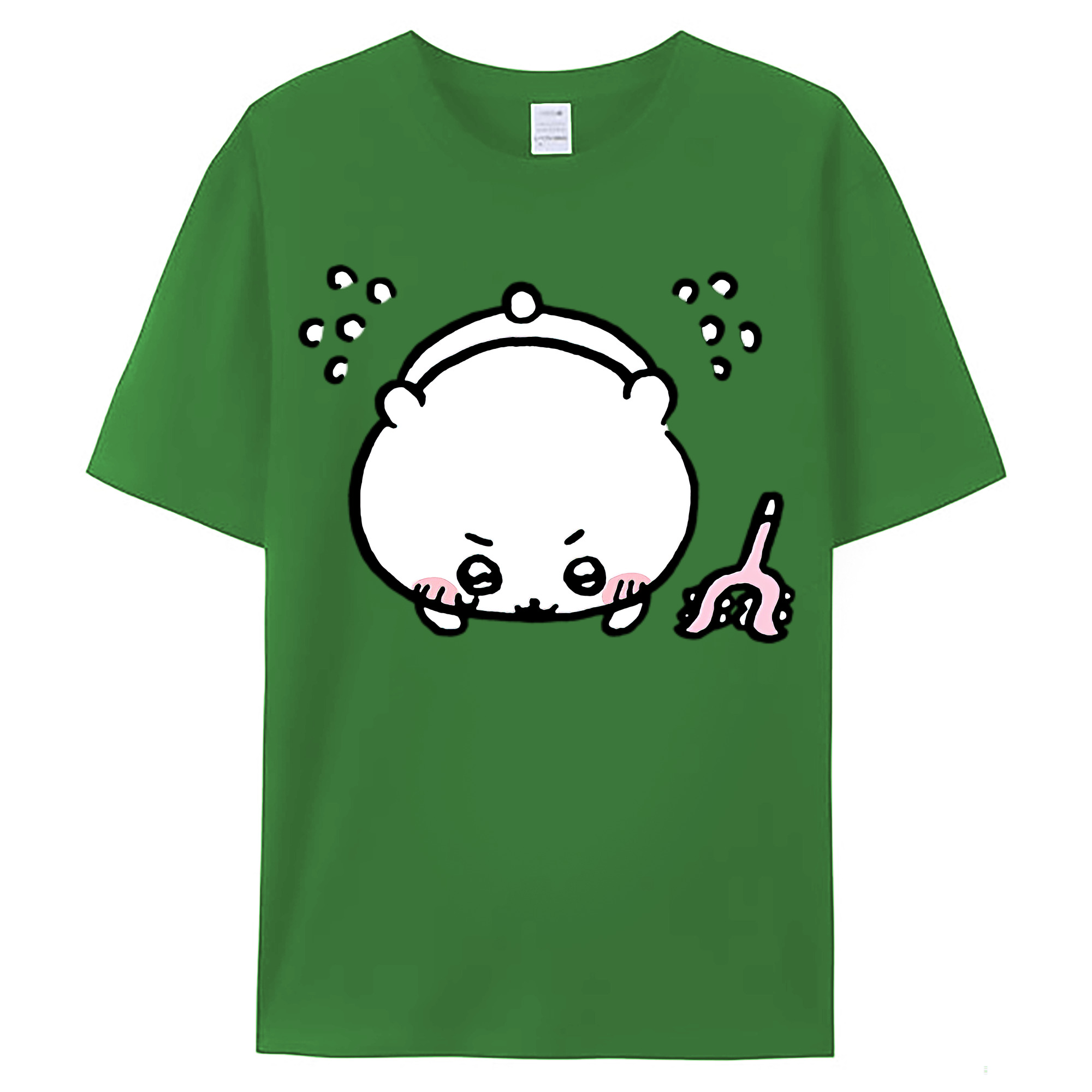 （画像用） ちいかわ ちいかわ Chii-kawa chiikawa レディースカジュアルプリントTシャツ（綿100％）